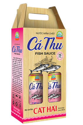 Mắm cá thu 25 độ đạm hộp 2 chai thủy tinh 500ml